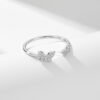 Adjustable Butterfly Sterling Silver Ring