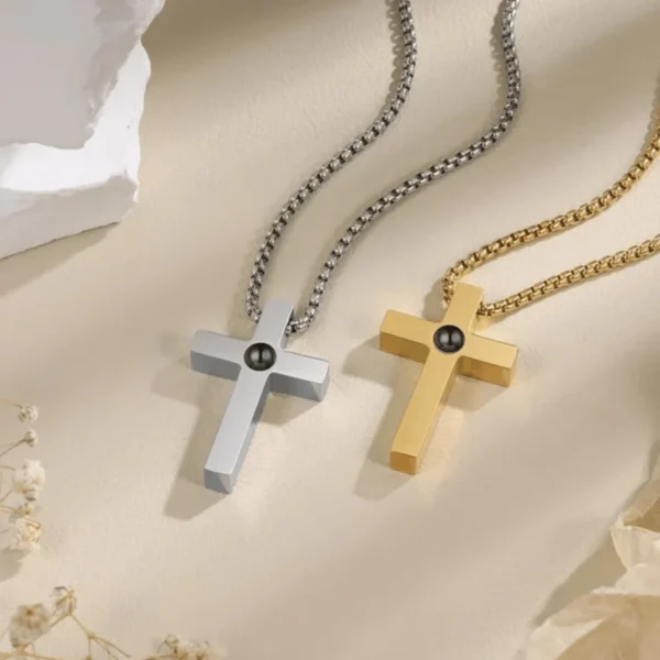 Cross Projection Necklace For Men And Women