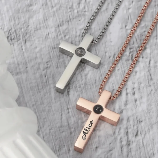 Cross Projection Necklace For Men And Women