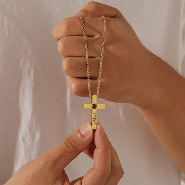 Cross Projection Necklace For Men And Women