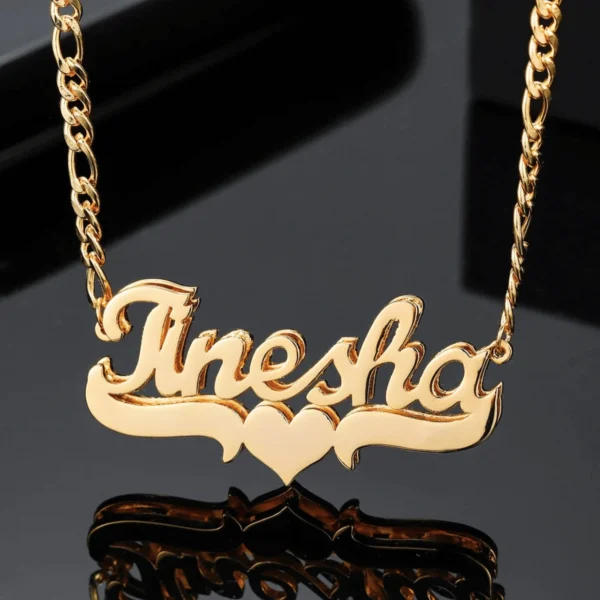 Double Plated Name Necklace for women.