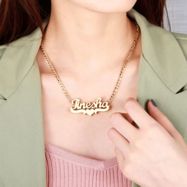 Double Plated Name Necklace for women.