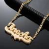 Double Plated Name Necklace for women.