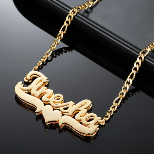 Double Plated Name Necklace for women.