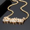 Double Plated Name Necklace For Women